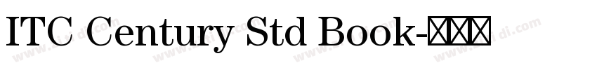 ITC Century Std Book字体转换